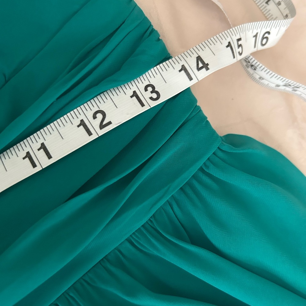 NWT Badgley Mischka Sleeveless Pleated Gown in Jade. Size 4. Exquisite. - Picture 16 of 16